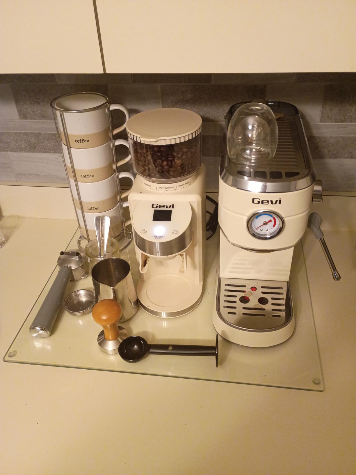 Gevi 20 Bar Espresso Coffee Machine with Burr Grinder Set | 35 Precise Grind Settings | Milk Frother for Latte Cappuccino | Professional Home Barista Kit | Gift for Coffee Lovers customer photo 1