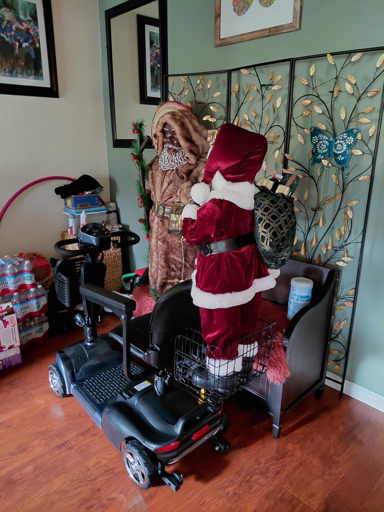 Mobility Scooter for Seniors & Adults, 4 Wheel Foldable Scooter | Powered Mobility Scooters With Removable Lithium Battery, 20/35/45 Miles Range ,Dual Baskets for Storage, GPS Tracker customer photo 1