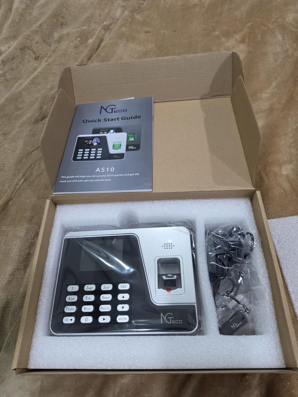 NGTeco Standalone Time Clock, Biometric Punch Machine for Small Business | Employee Time Clock with Fingerprint & PIN Check-in, USB Data Export, No WiFi or Software Required, No Monthly Fees customer photo 2