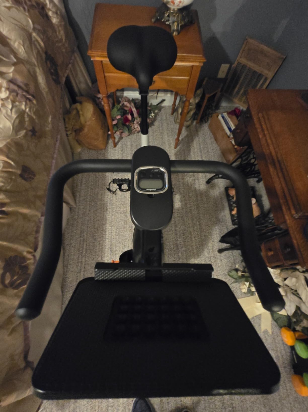 pooboo Exercise Bike, Brake Pad Stationary Bike for Home with Exclusive App, Adjustable Resistance Quiet Indoor Cycling Bike with 350lbs Weight Capacity Extra Comfort Seat,Indoor Cycling Spin Bike Workout Bike with Tablet Holder and Fitness Courses for Weight Loss customer photo 1