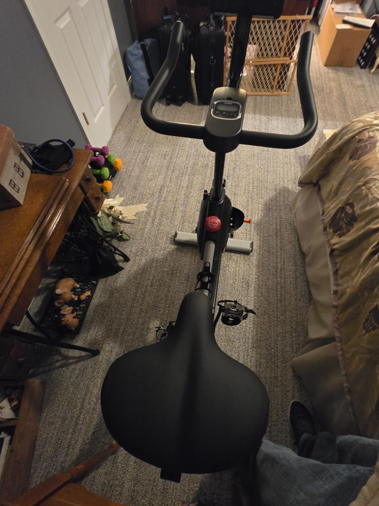 pooboo Exercise Bike, Brake Pad Stationary Bike for Home with Exclusive App, Adjustable Resistance Quiet Indoor Cycling Bike with 350lbs Weight Capacity Extra Comfort Seat,Indoor Cycling Spin Bike Workout Bike with Tablet Holder and Fitness Courses for Weight Loss customer photo 2