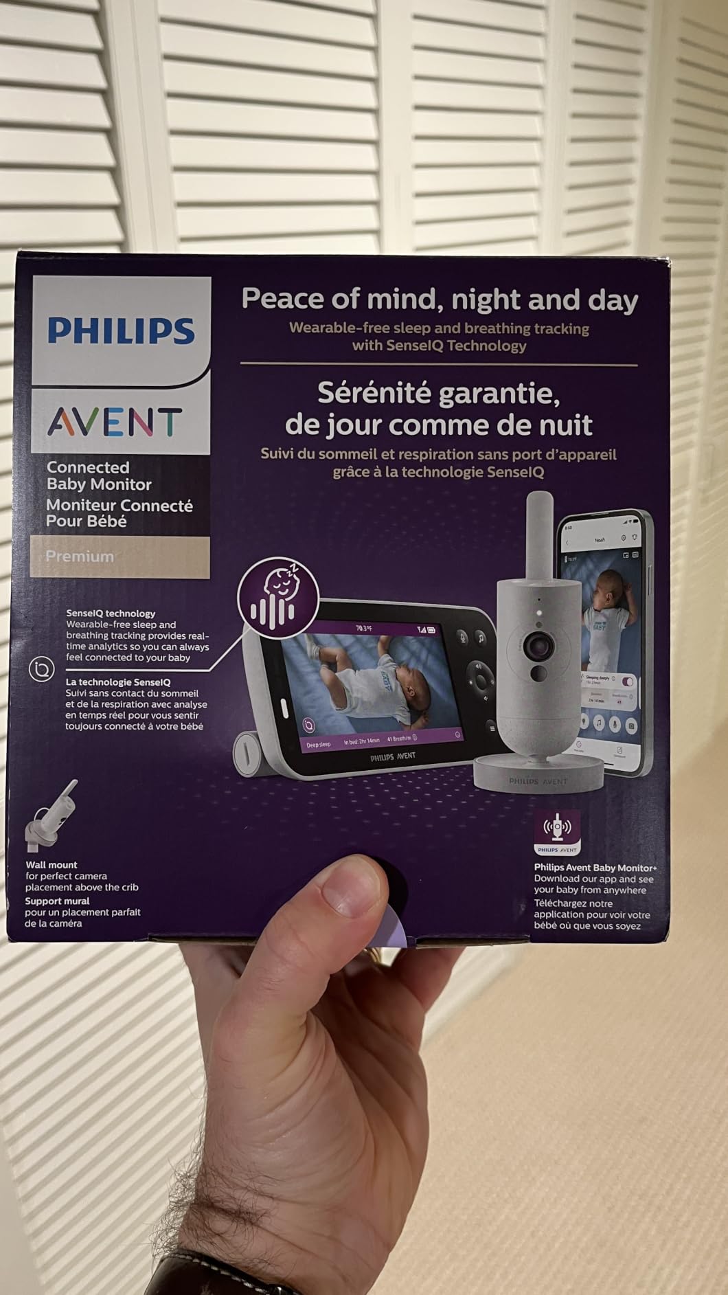 Philips Avent Premium Connected Baby Monitor, 1080p Camera, 5