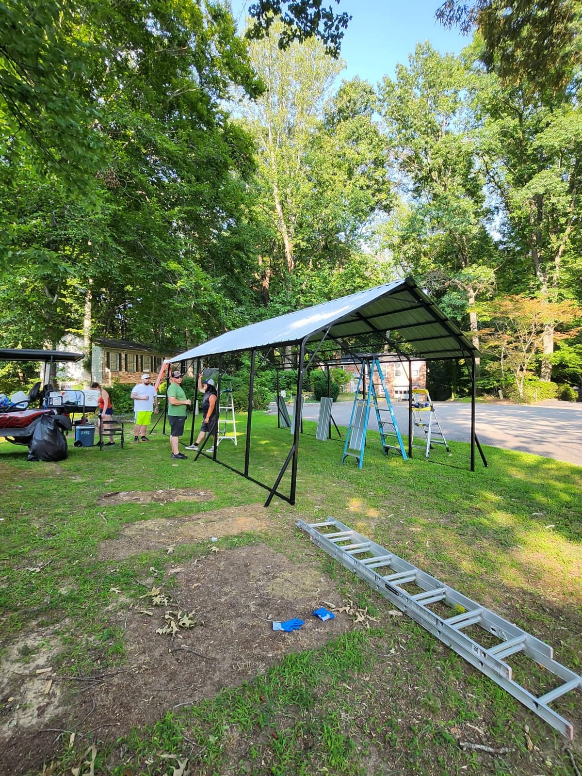 GarveeLife 20'X30'x12' Metal Carport for Multiple Vehicles, Steel Car Ports | Vertical Roof Design / for All-Weather / for Full-Size Pickup Trucks, Boats, and Tractors customer photo 2