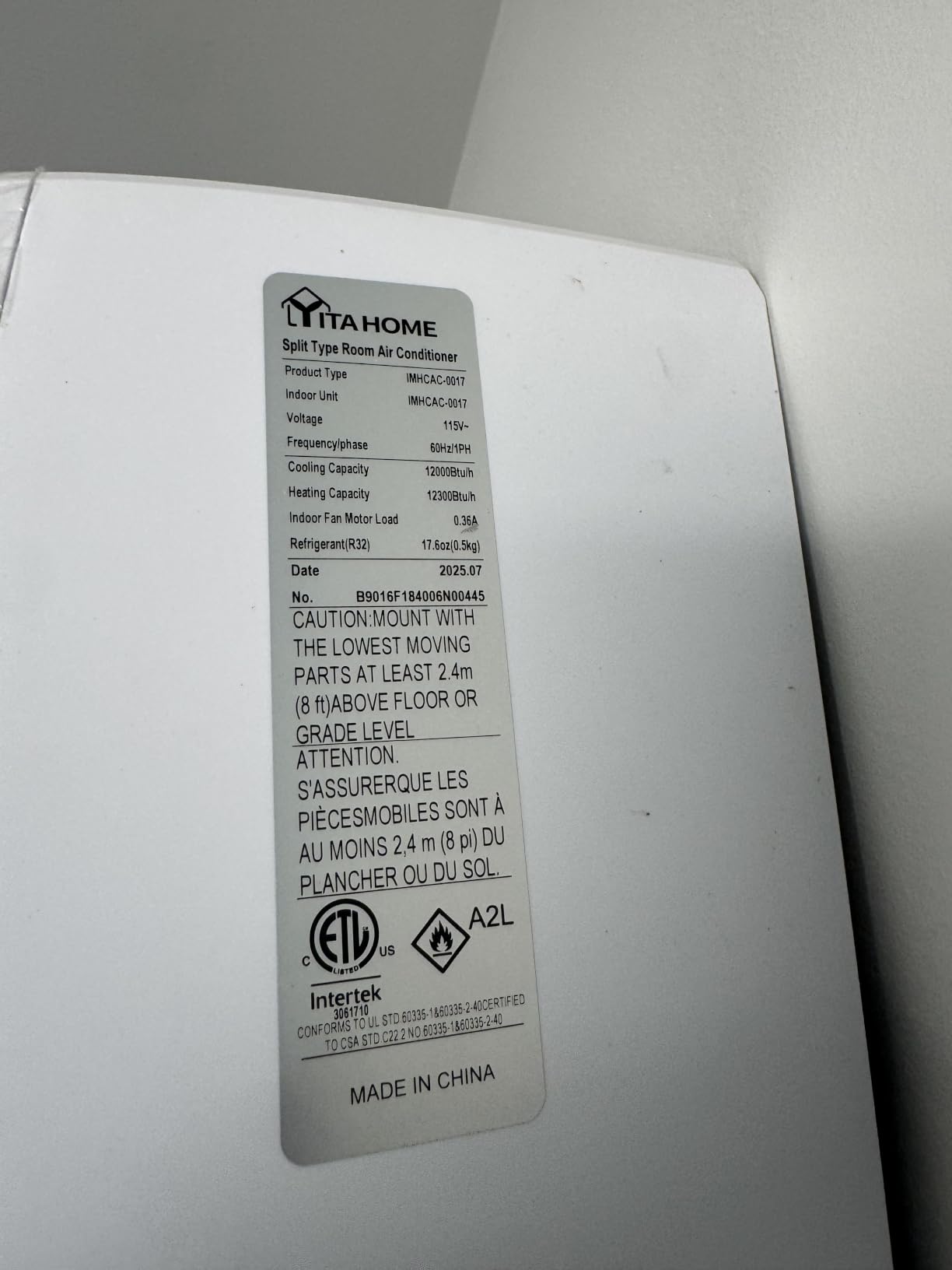 YITAHOME 12000 BTU Mini Split AC/Heating System, Ductless Mini Split Air Conditioner Heat Pump,230V 20 SEER2 Energy Efficient Inverter AC Unit,Wifi Enabled Compatible with Alexa for Apartment, Garage customer photo 1