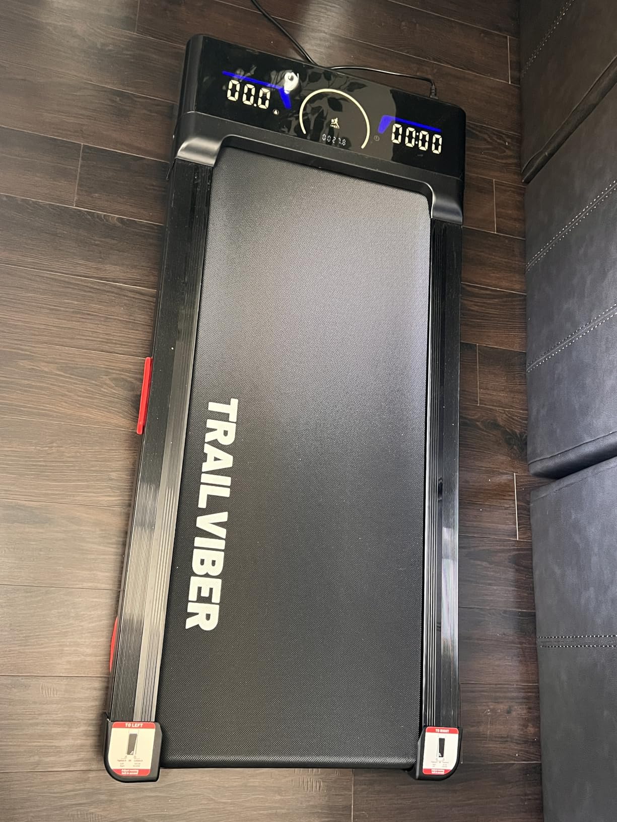 TRAILVIBER Walking Pad Treadmill 12% Auto Incline, Under Desk Treadmill | 450 lb capacity, 9-level auto incline to 12%, smart APP + Bluetooth speaker, compact treadmills for home, RGB Display customer photo 2