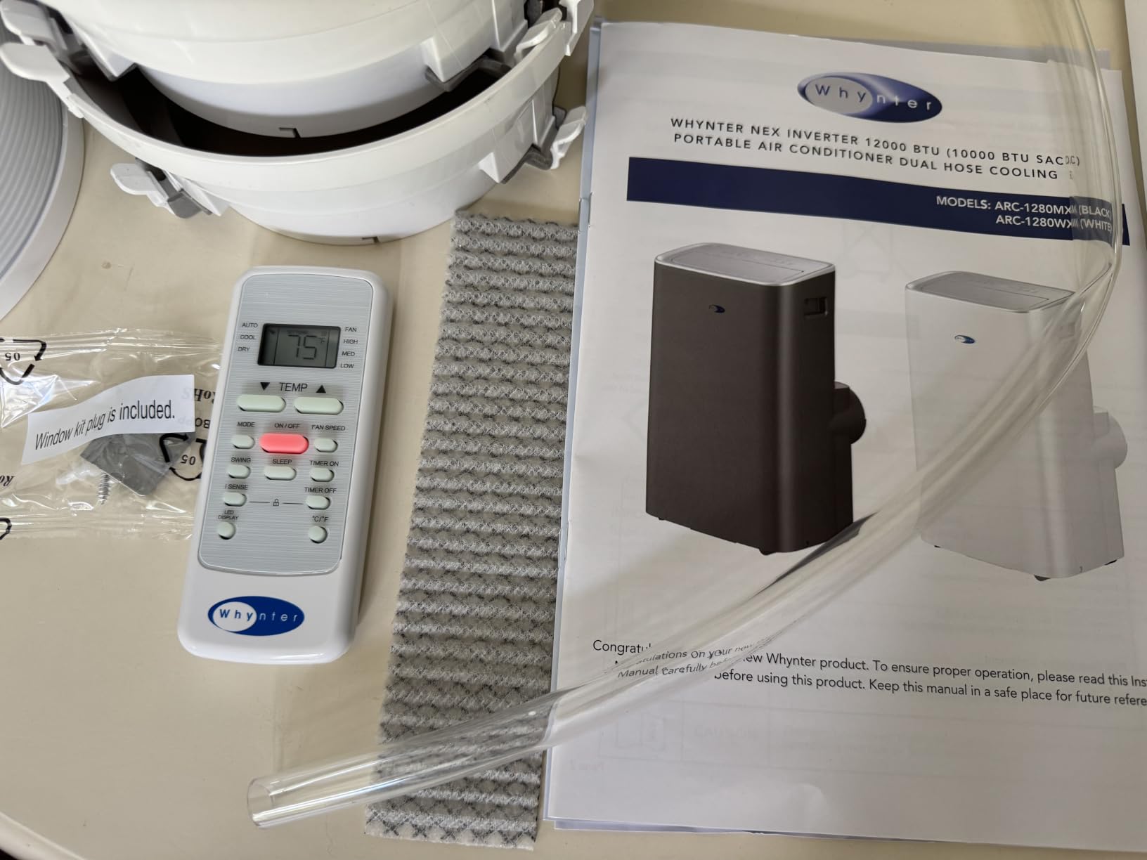 Whynter Portable Air Conditioner 13000 BTU Dual Hose Smart Wi-Fi ARC-1280WX | Full Thermostatic Temperature Control, Cools and Dehumidifies Rooms with Easy Setup, Backed by Whynter Reliability customer photo 1