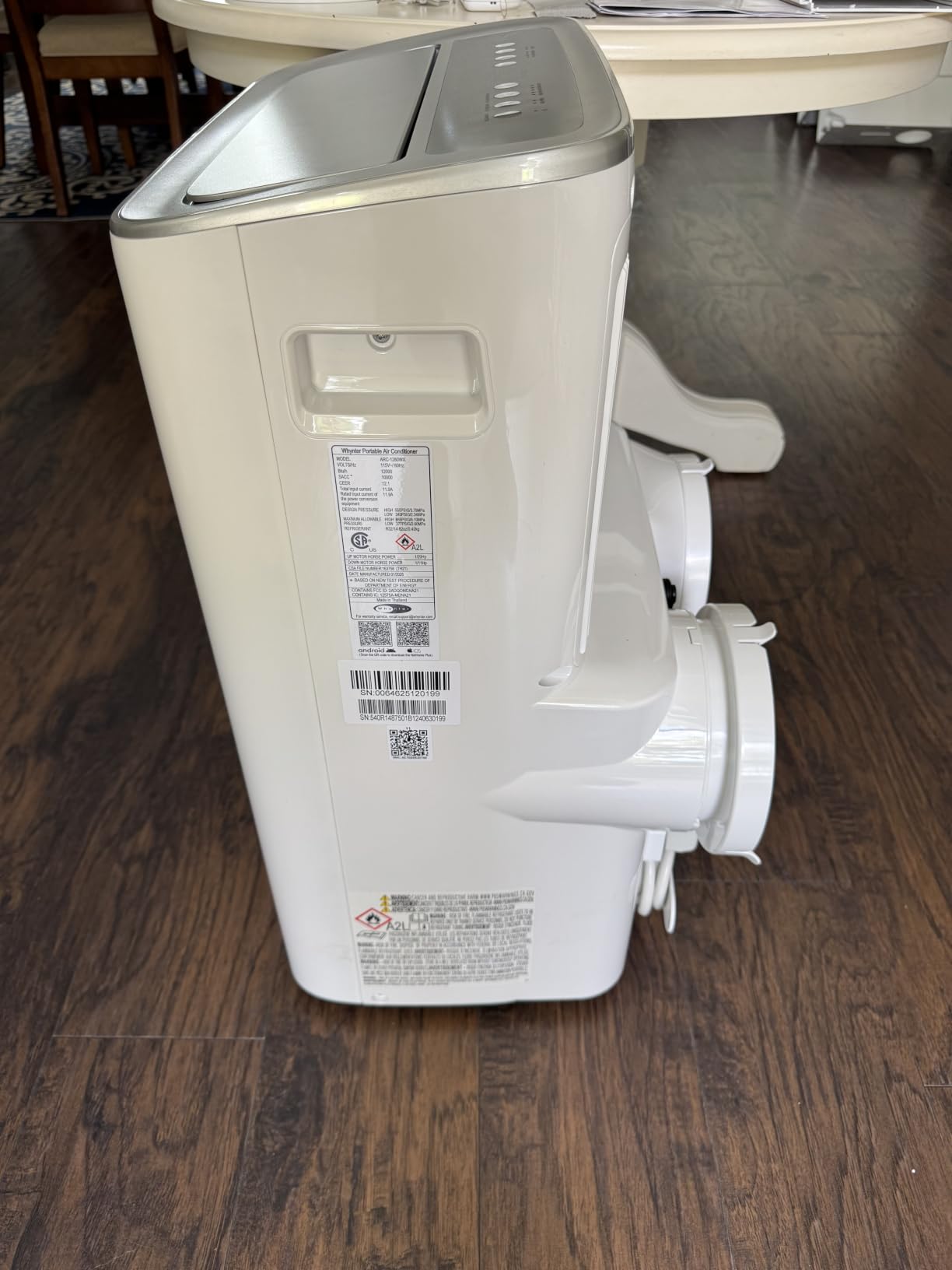 Whynter Portable Air Conditioner 13000 BTU Dual Hose Smart Wi-Fi ARC-1280WX | Full Thermostatic Temperature Control, Cools and Dehumidifies Rooms with Easy Setup, Backed by Whynter Reliability customer photo 2
