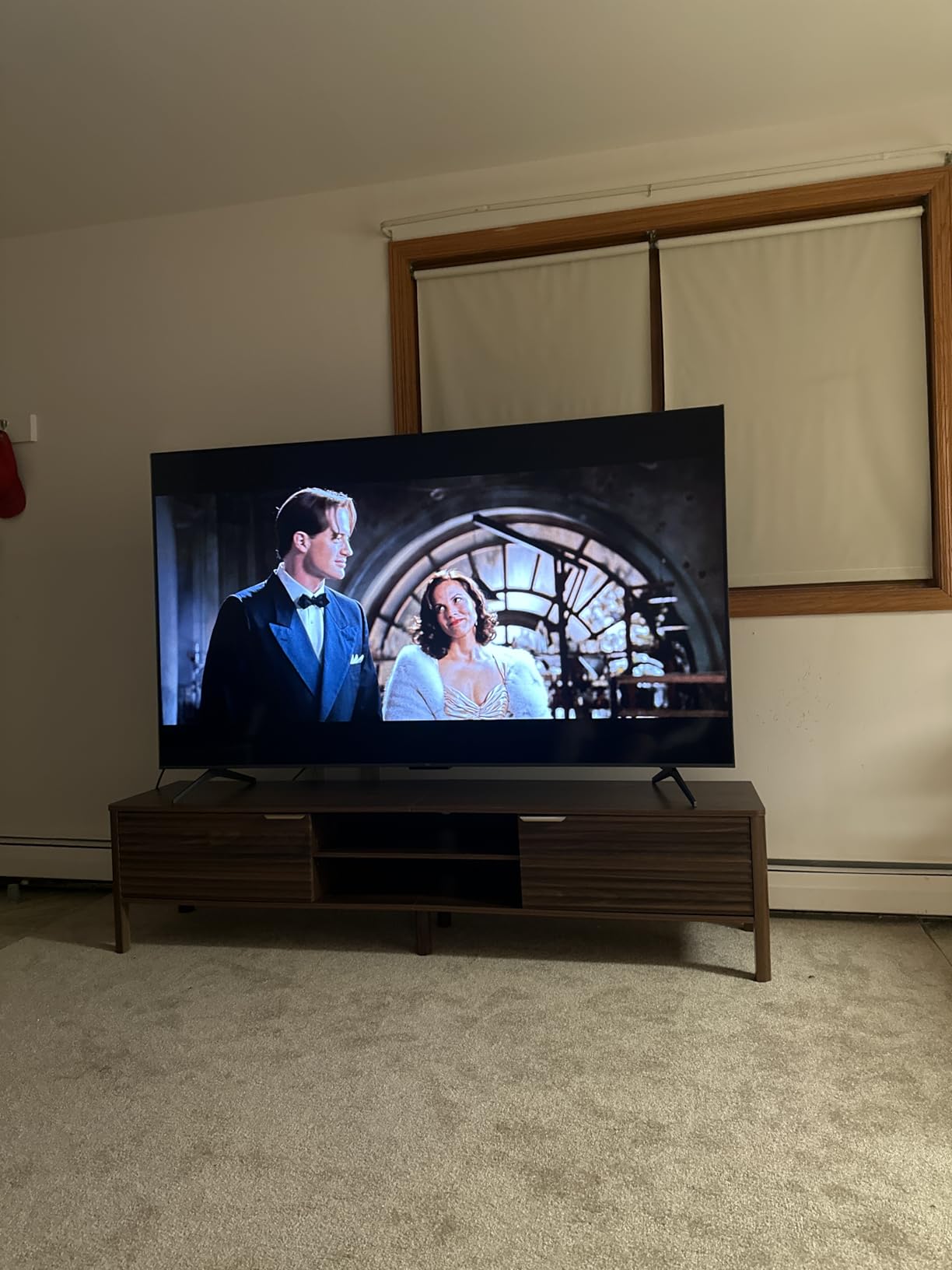 TV Stand for Living Room up to 85 Inch TVs Entertainment Center Walnut 80