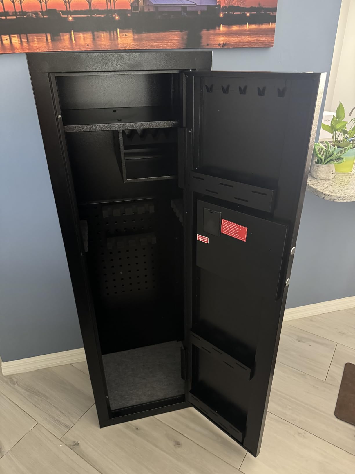 KAER Biometric Gun Safes for Rifles and Pistols Can Storage 15-16 Firearms with Adjustable Pistol Cabinets &Stocks Gun Safe with Fingerprint Lock Silent Alarm Mode customer photo 1