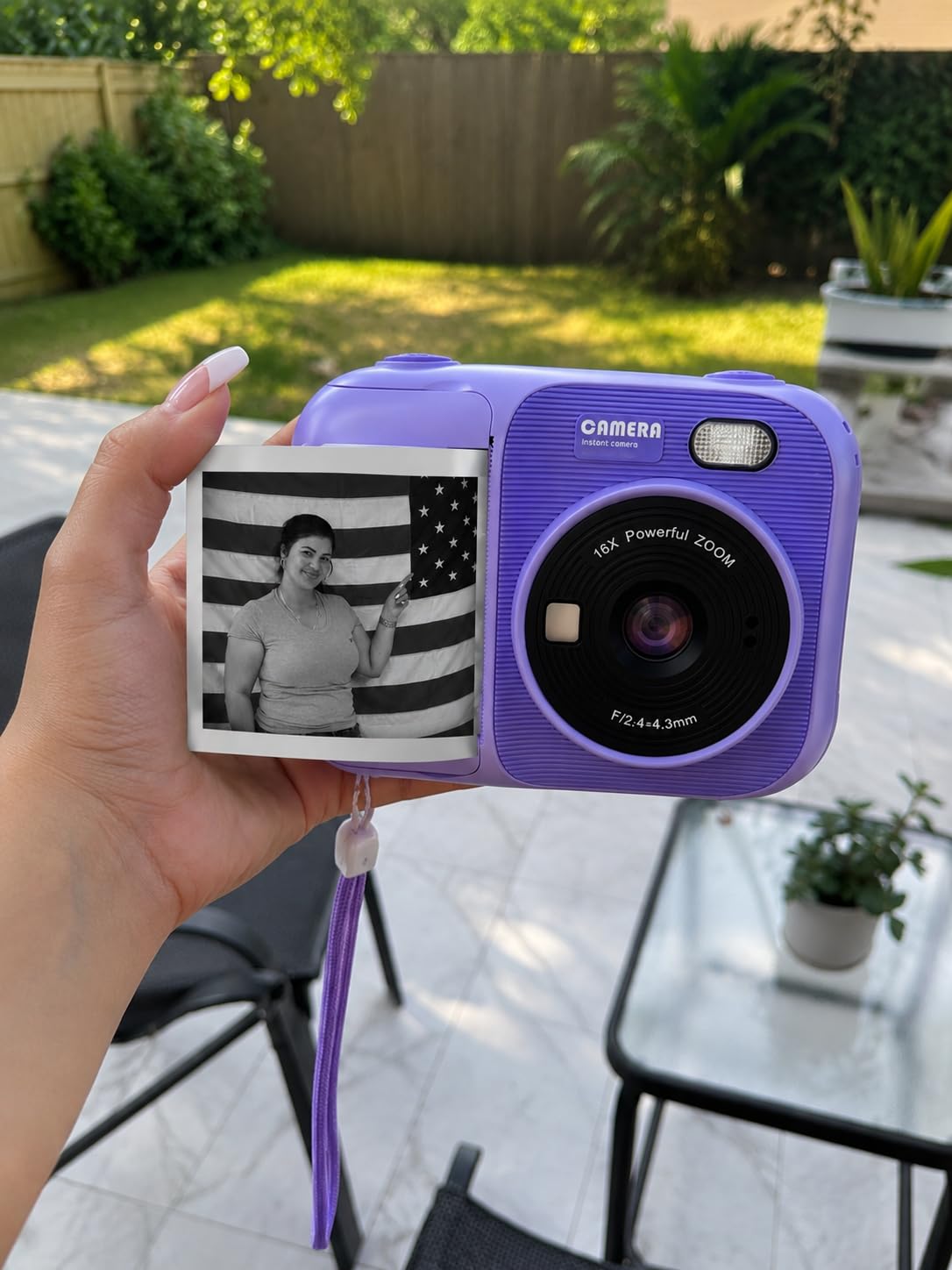 Kids Instant Print Camera with 5 Rolls Print Paper, 1080P HD Camera, Rechargeable Portable Toddler Selfie Camera, Christmas Birthday Gifts Toys for Boys Girls Age 3-12 (Purple) customer photo 1