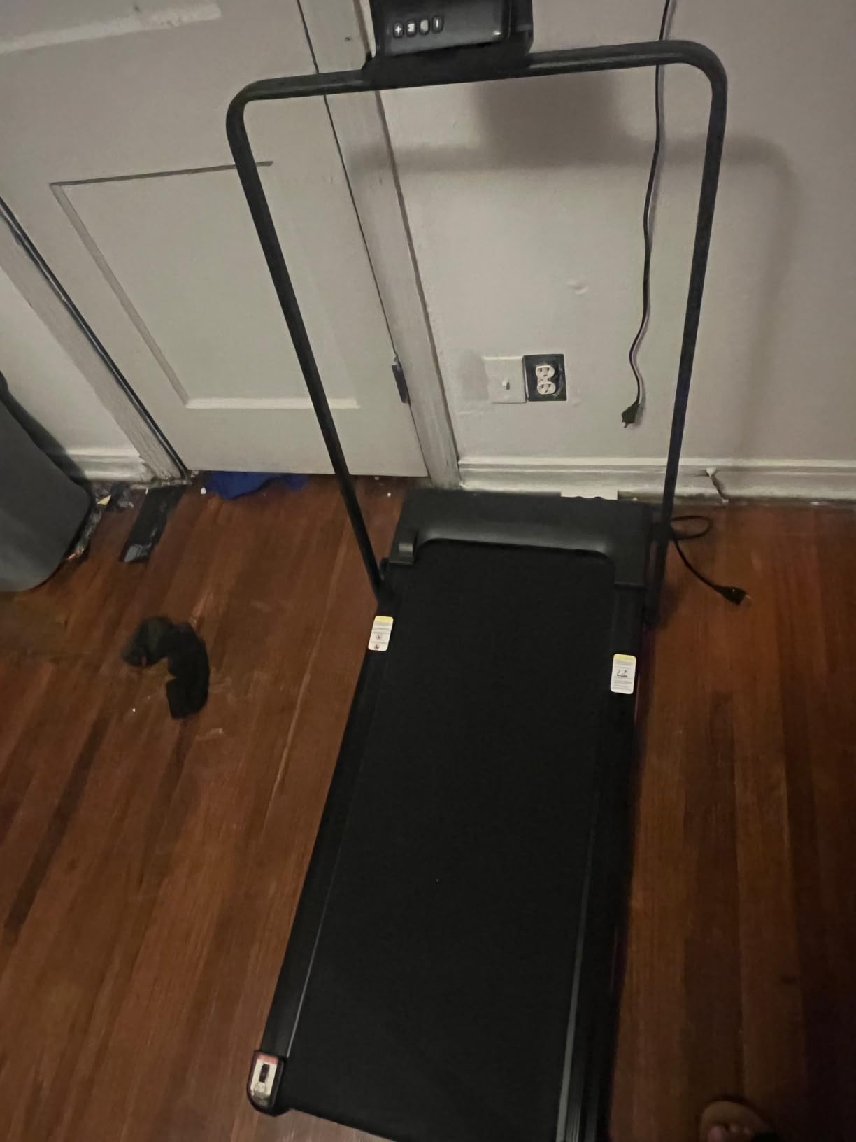 CURSOR FITNESS 16% Incline Treadmills for Home Small with 3 LED Displays 3.0HP Foldable Walking Pad Treadmill Up to 400LBS Capacity Portable Treadmill 0.6-7.0MPH customer photo 2