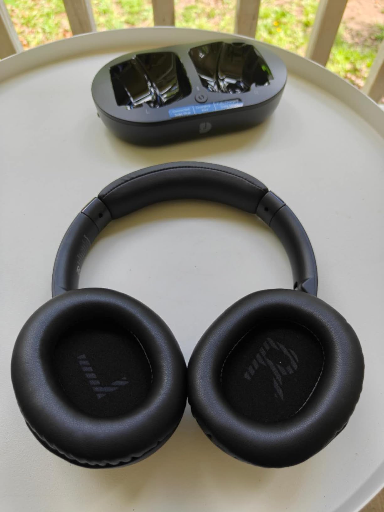 Wireless Headphones for TV Watching, TV Headphones Wireless for Seniors with Versatile Transmitter Charging Dock, Instant Audio Sync, 60-Hour Playtime, Perfect for Parents & Seniors, Black customer photo 2