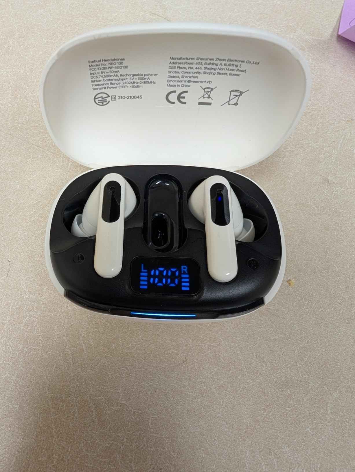 RYR Wireless Gaming Earbuds with Noise Cancelling Mic, 2.4Ghz & Bluetooth | 20ms Low Latency, LED Display, 36H Playtime for Meta Quest 3/2, PS5, PS4, VR, Switch, Steam Deck, PC, Phone customer photo 1