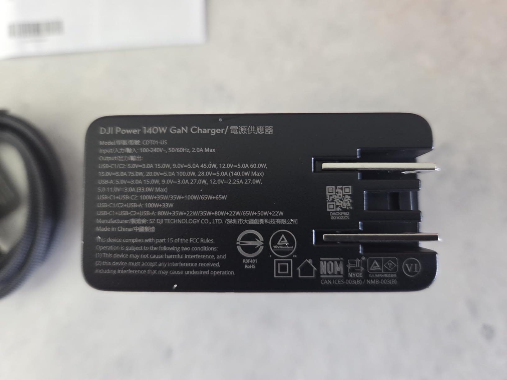 DJI Power 140W GaN Charging Combo, 7A Digital Display Cable (1 m) Included | 140W Output, 3 Ports, Smart Temperature Control, Fast Charging, PD 3.1, Dynamic Power Allocation, Laptop Charger, GaN Charger customer photo 2