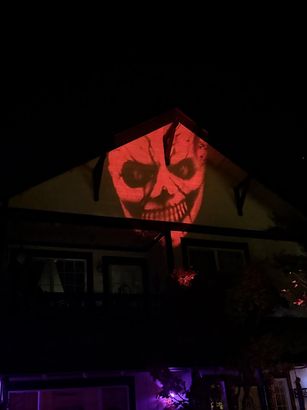12 in 1 Halloween Decorations Outdoor - 3D Dynamic Halloween Projector Lights, Clearer Skull/Spider/Scarecrow/Pumpkin/Witch Cauldron HD Patterns, Night Light for Window Holiday Decor customer photo 2