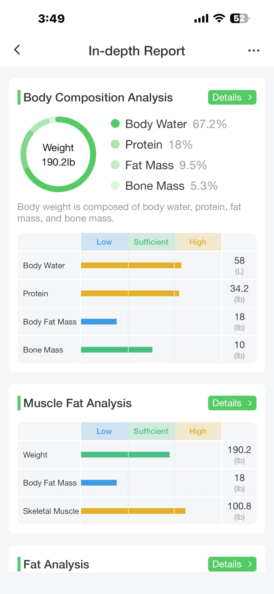 Smart Scale for Body Weight, Dual-Frequency 8-Electrode BIA | 7-in-1 display shows key stats fast; App unlocks 50+ metrics, trend charts, family profiles, plus data syncing and reports customer photo 2