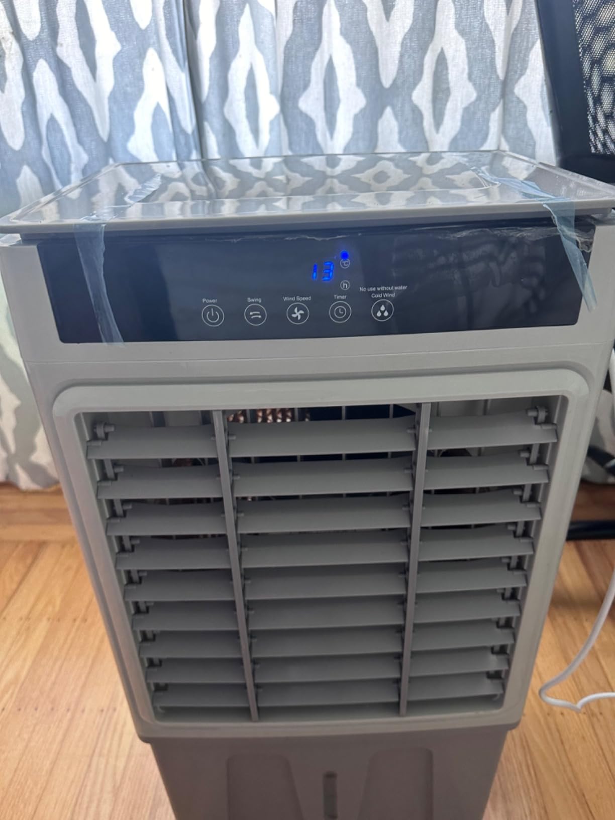 Swamp Cooler, 3600CFM Evaporative Cooler with 8 Gal Water Tank, 3 in 1 Portable Air Conditioners for Room No Window, 100° Swing, Remote, 7H Timer, 4 Ice Box for Home, Garage, Large, Outdoor, White customer photo 2