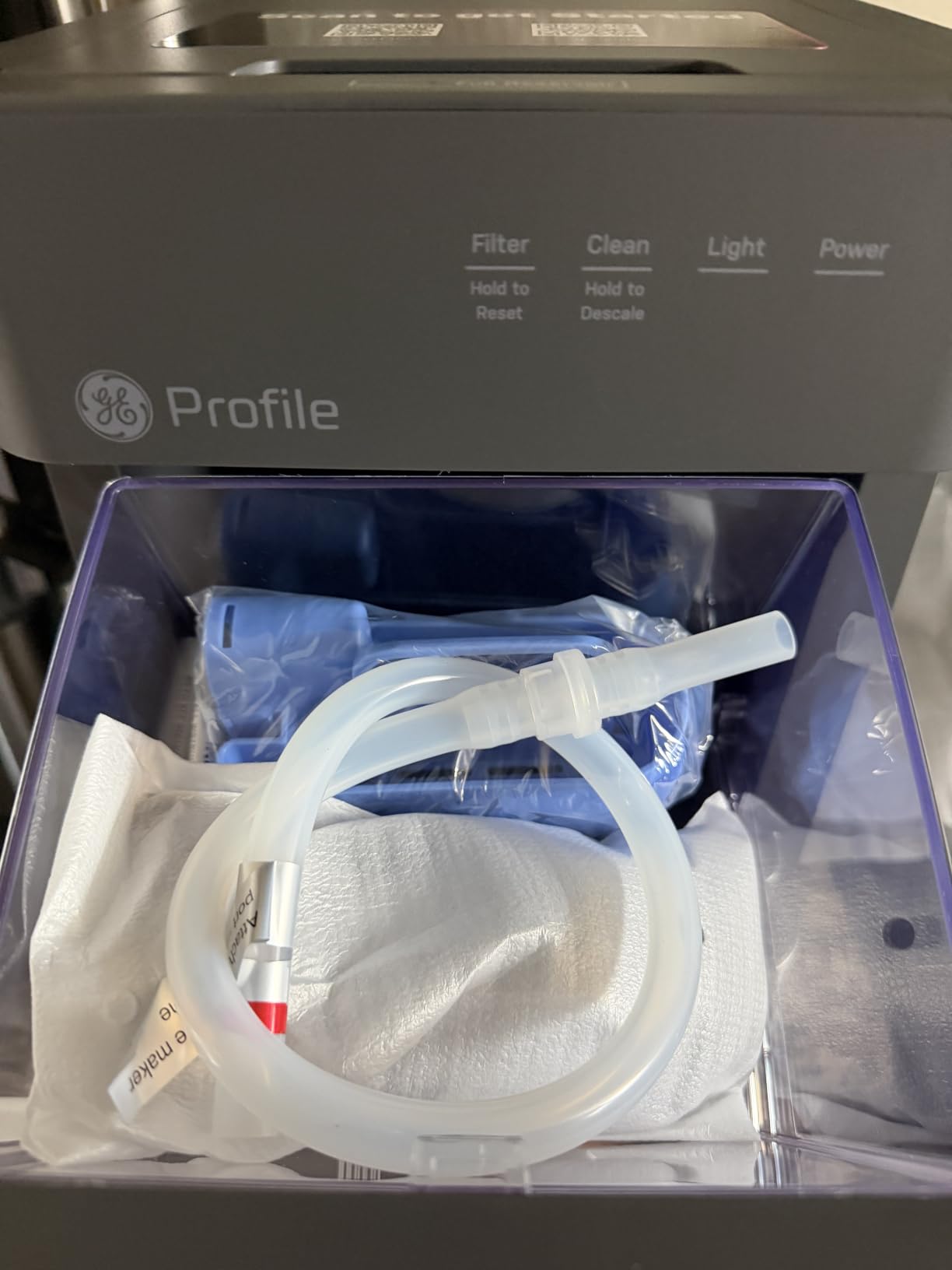 GE Profile Opal MINI PRO Nugget Ice Maker w/Side Tank, Portable Countertop Pebble Ice Machine, 36 lbs/Day, Top Fill, 6 Pack Descaler & Scoop, Stainless Steel customer photo 2