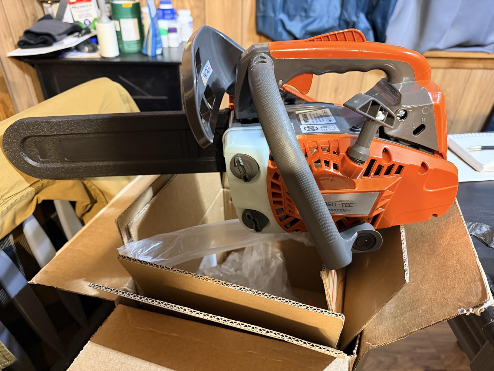 NEO-TEC 62cc 20 Inch Gas Powered Chainsaw 2-Cycle Petrol 3.5HP Handheld Reliable for Tree Pruning Wood Cutting Firewood Preparation and Yard Maintenance customer photo 2