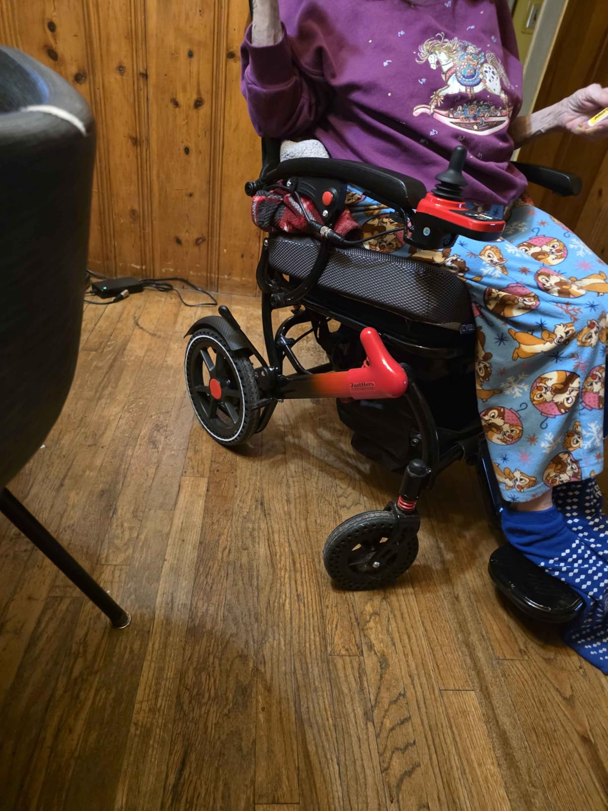 Electric Wheelchairs for Adults Foldable 36LBS Lightweight Frame-Black | 15 Miles Range, Max Support 350 LBS, 500W Brushless Motors Power Motorized for Seniors with LED Light, Airline Approval customer photo 1