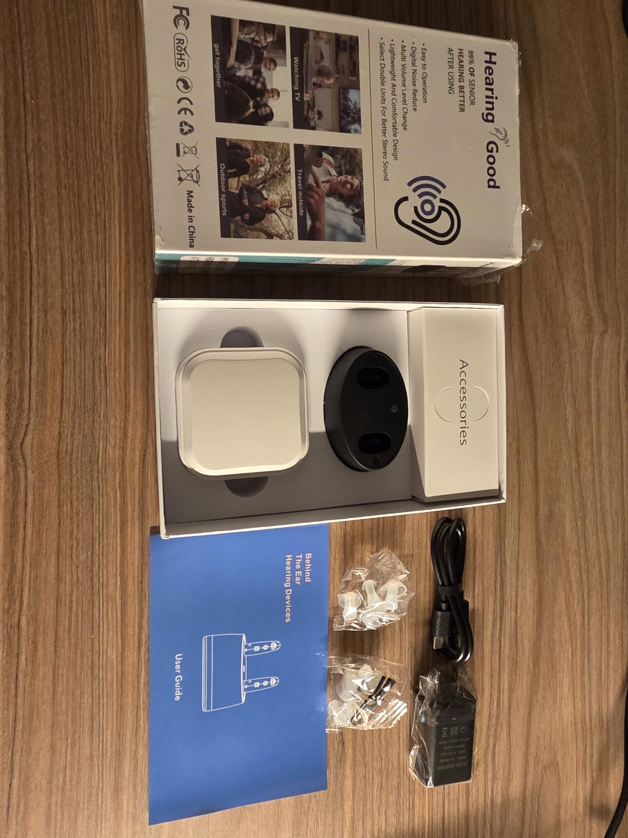 Bluetooth Hearing Amplifiers for Seniors/People with Hearing Impairments | Long range listening device with LED, 4 listening modes & noise reduction, 45h life pocket rechargeable hearing aids customer photo 2
