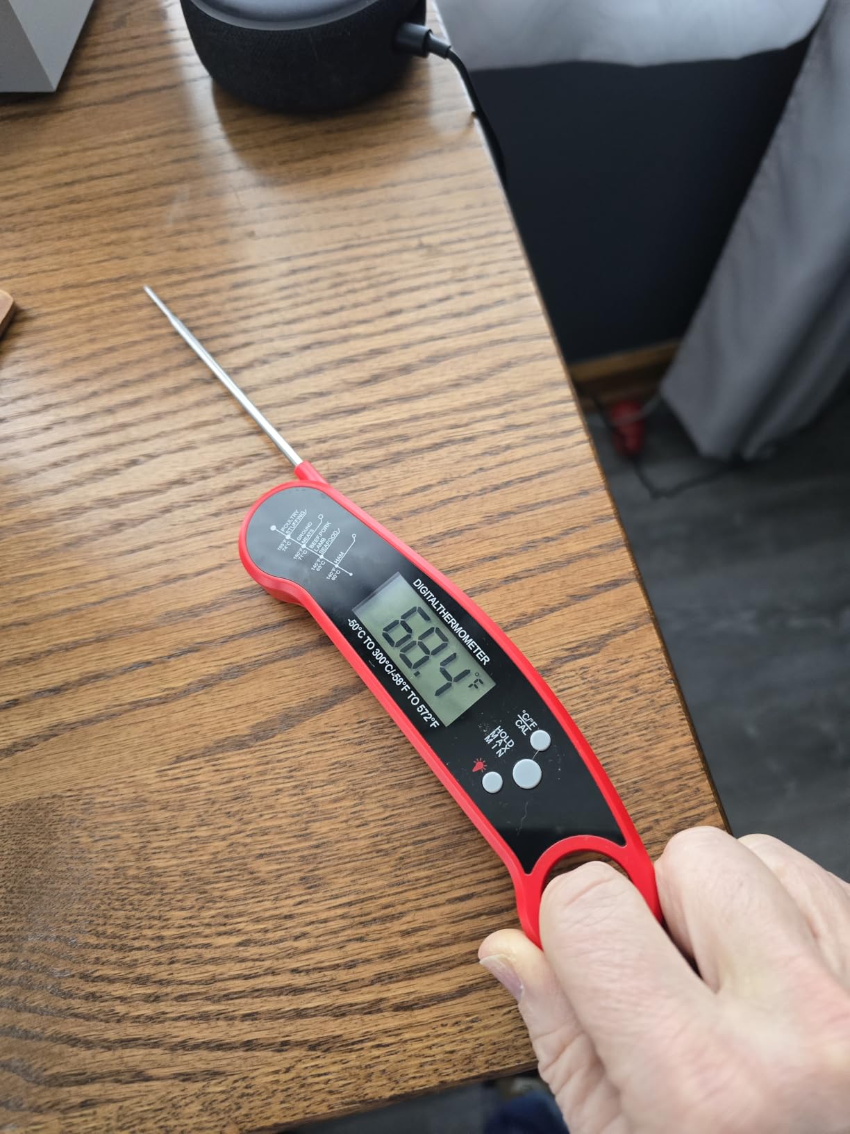 Smart Bluetooth Wireless Meat Thermometer with 6 Sensors, 0.5S Instant Read | ±0.5°F digital thermometer, Standalone Base, APP Control & Real-Time Alert, 2 Ultra-Thin Probes for BBQ, Grill, Smoker, Oven customer photo 1