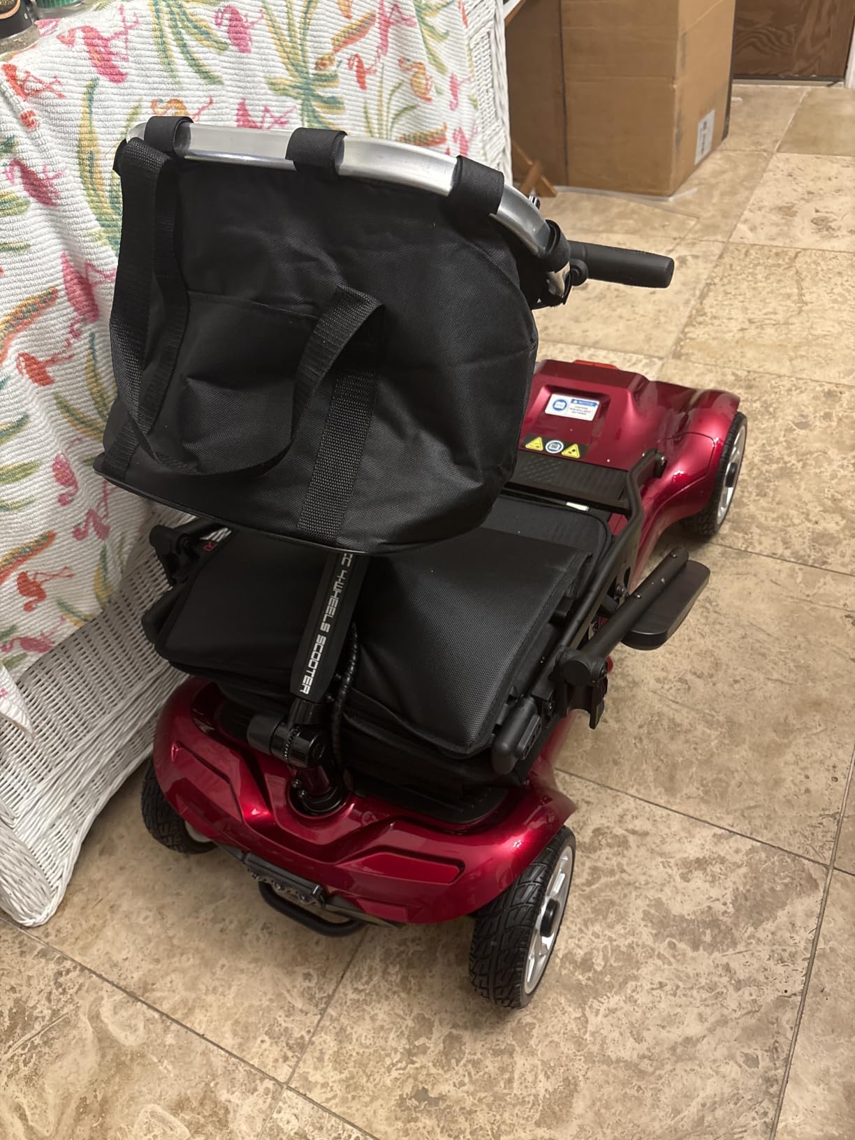 Lightweight Mobility Scooter for Adult & Seniors Cruise & Airline Approved | 43lb Foldable Portable Motorized Scooters with Removable Lithium Battery for 12.4 Miles Travel, 4 Wheel, 300lb Capacity, Red customer photo 2