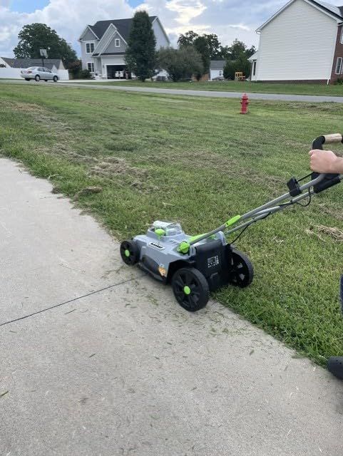 13 Inch Cordless Lawn Mower, 40V Electric Lawnmower for Garden/Patio/Yard | 2 x 20V 4.0Ah Battery, 13 inch Cutting Width, 5 Adjustable Height, 30L Grass Bag, Bagging Mode&Mulching Mode customer photo 2