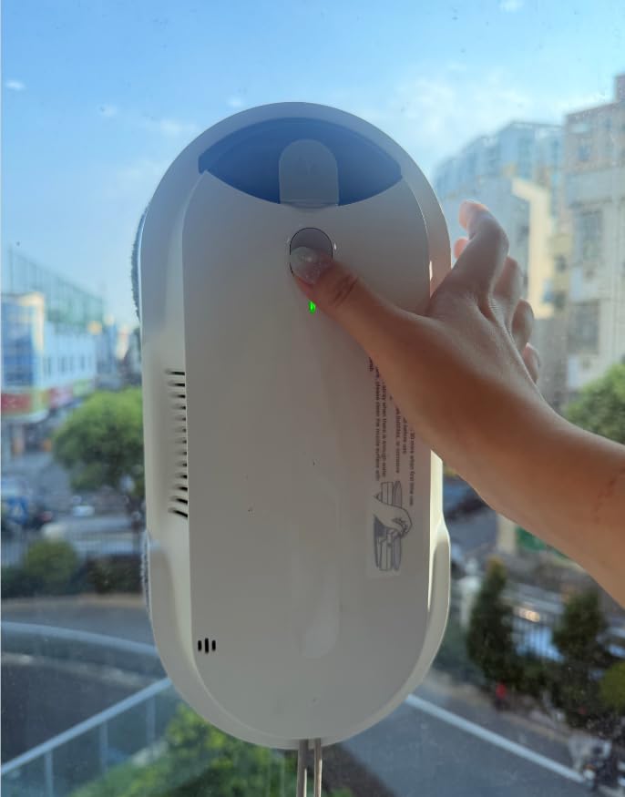 Window Cleaning Robot - Double Helix 4800-6400Pa Suction, (White) | Dual Ultrasonic Spray, 85ml Tank, Edge Detection, Anti-Drop, 3 Cleaning Modes for Streak-Free Glass customer photo 1