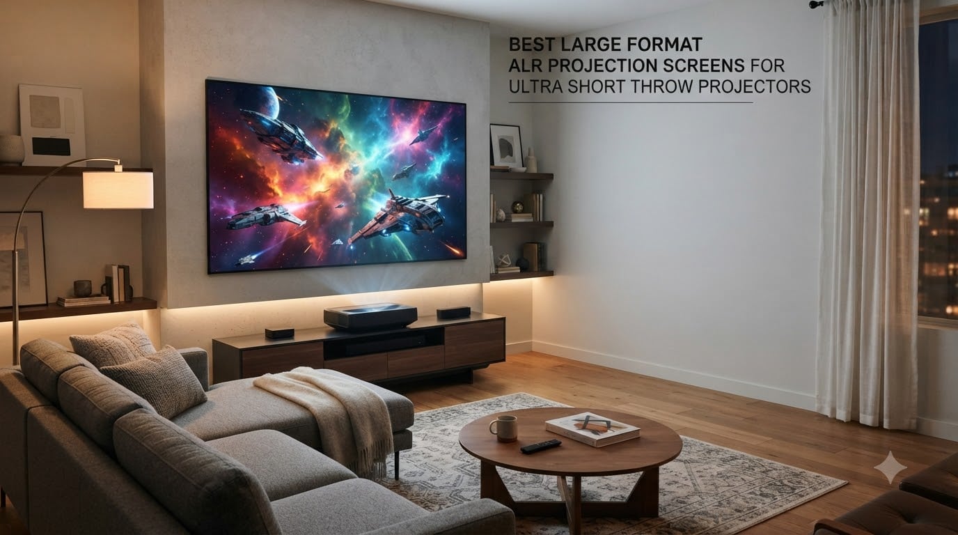 best large format alr projection screens for ultra short throw projectors