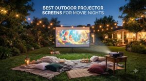 best outdoor projector screens for movie nights
