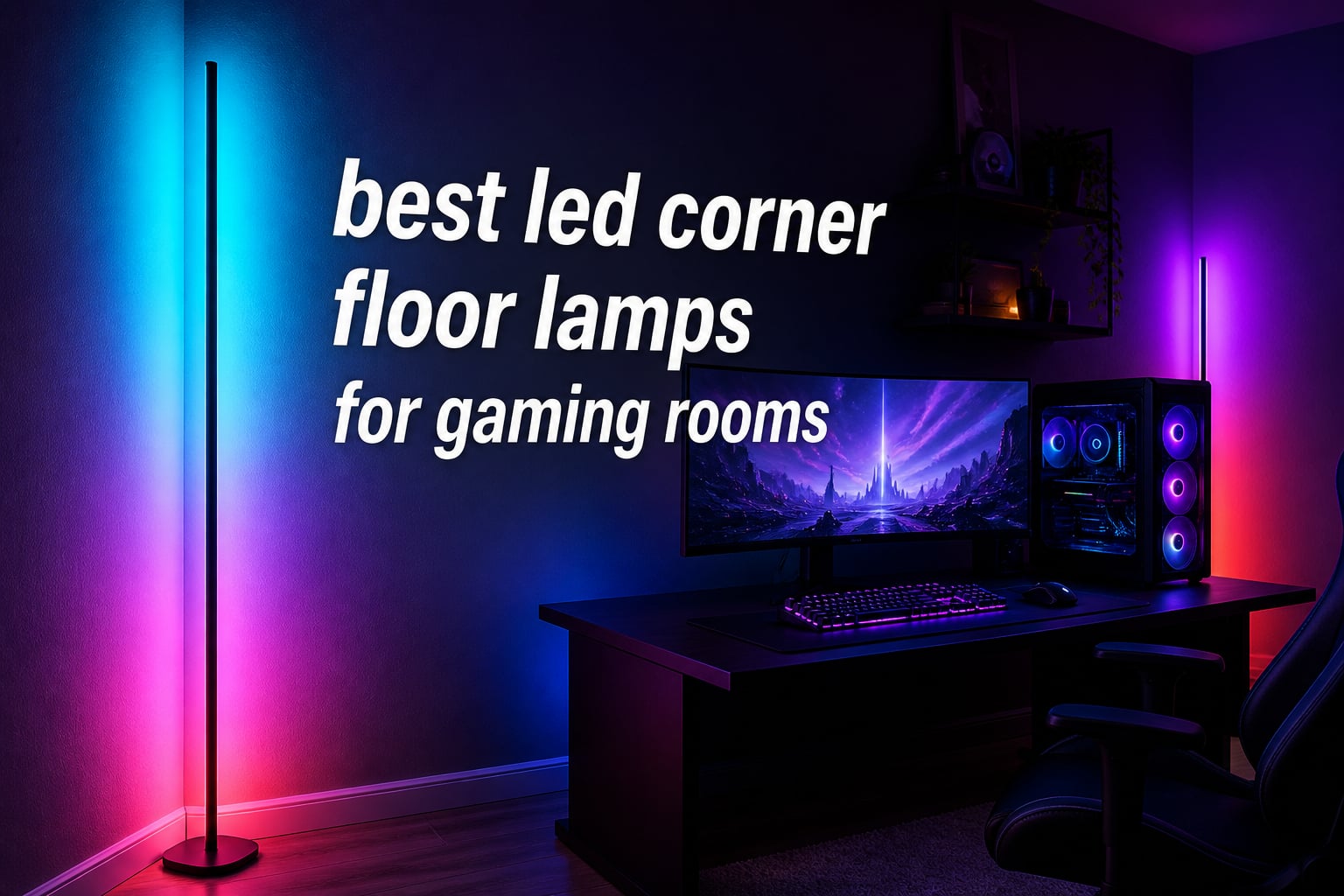 best led corner floor lamps for gaming rooms