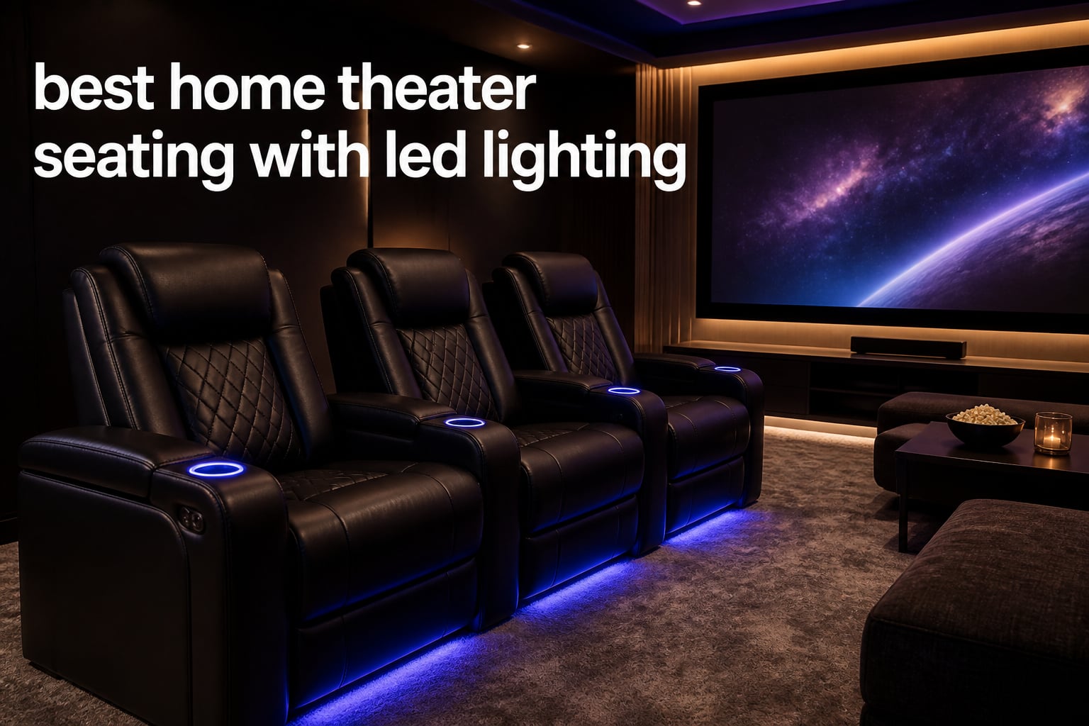 best home theater seating with led lighting