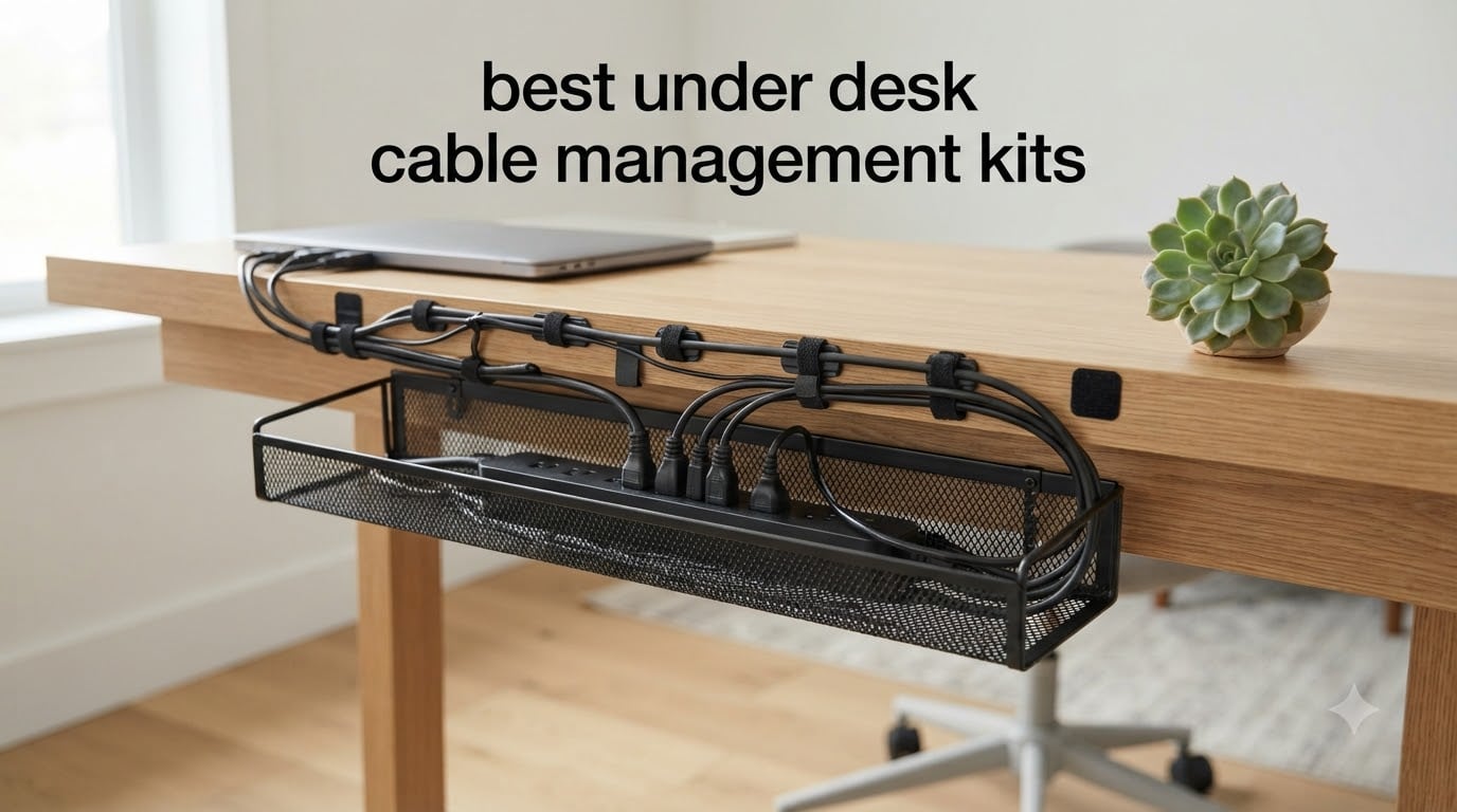 best under desk cable management kits