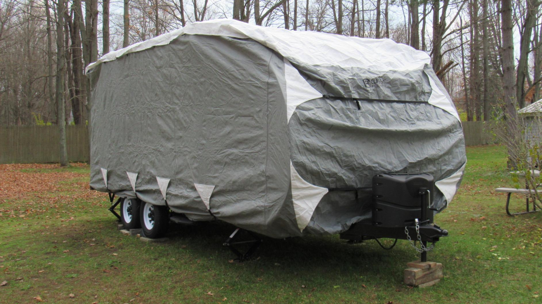 Classic Accessories Over Drive PolyPRO3 Deluxe Travel Trailer/Toy Hauler Cover, Fits 22'-24' RVs, RV Cover, Camper Cover, Travel Trailer Cover customer photo 1