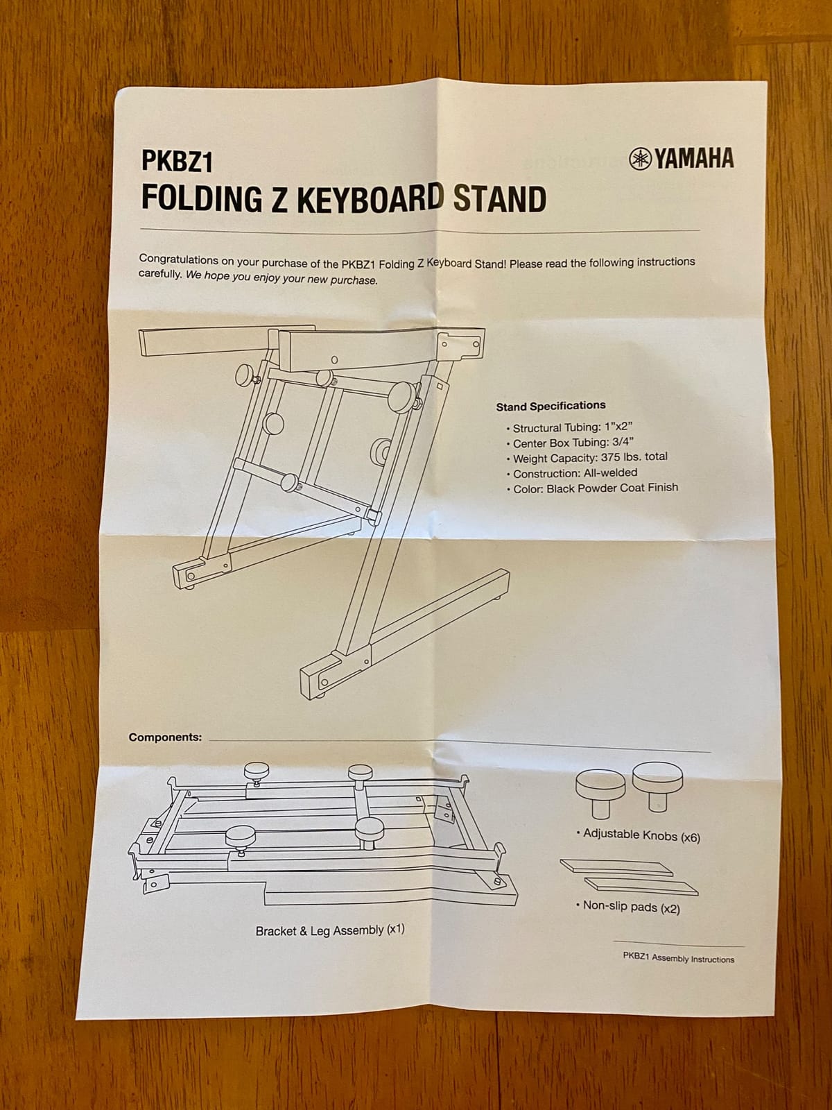 Yamaha PKBZ1 Adjustable Z-Style Keyboard Stand customer photo 2