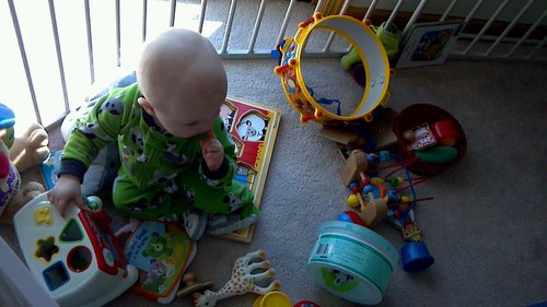 Toddleroo by North States - 3 In 1 Metal Superyard Baby Play Yard: 6 Panel Playpen, Safety Gate, or Extra Wide Baby Fence - Encloses Up to 10 Square Feet - 30 Inches Tall - Taupe customer photo 1
