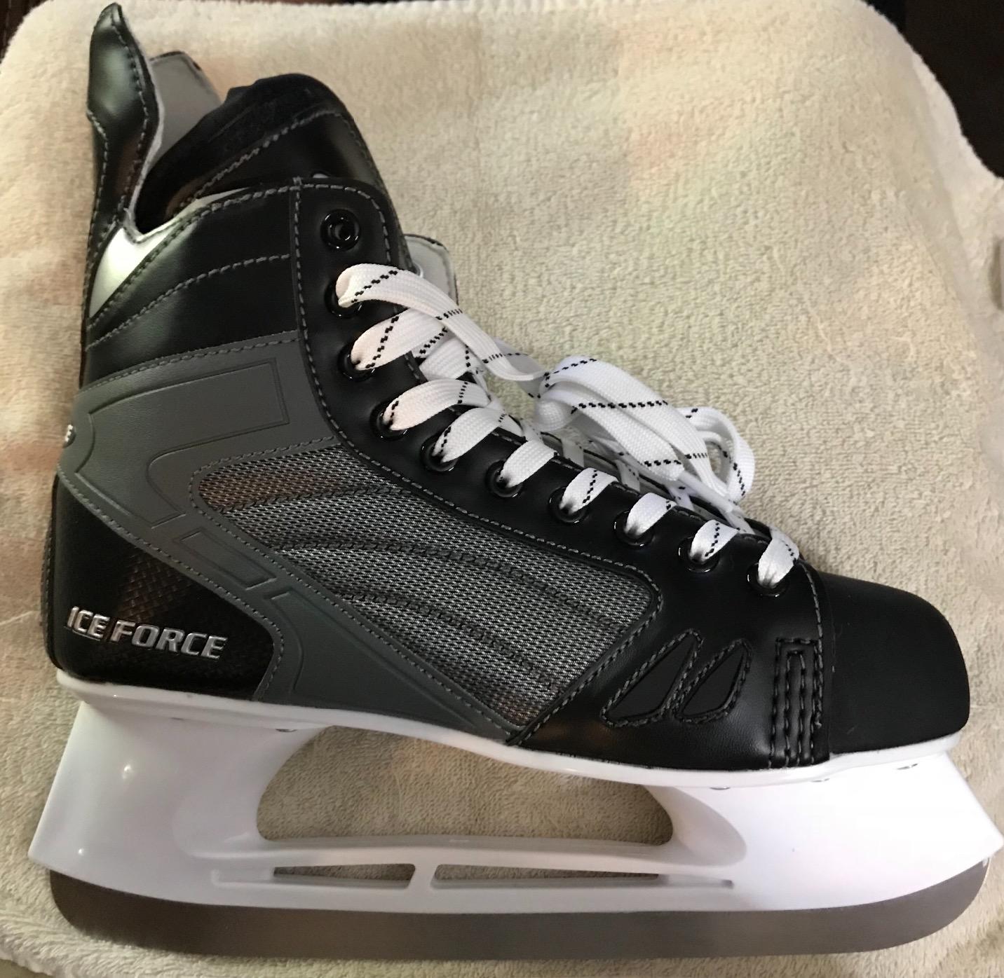American Athletic Ice Force Hockey Skates for Men - Lightweight Ice Skates with Reinforced Ankle Support, Moisture-Resistant Lining, Stainless Steel Blade - Recreational Indoor & Outdoor Use customer photo 1