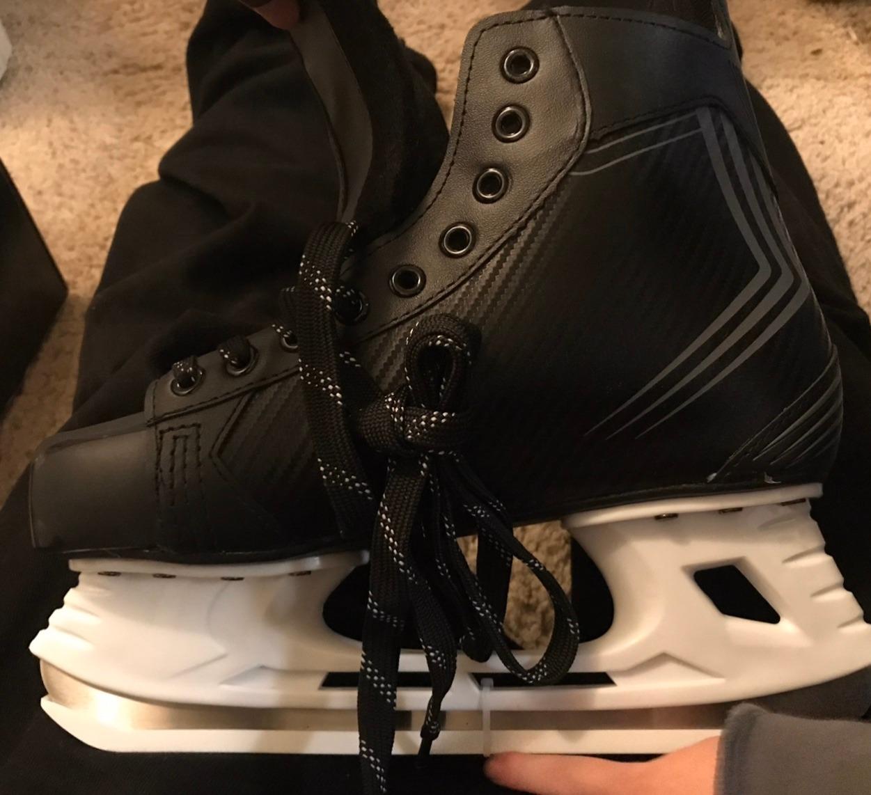 American Athletic Ice Force Hockey Skates for Men - Lightweight Ice Skates with Reinforced Ankle Support, Moisture-Resistant Lining, Stainless Steel Blade - Recreational Indoor & Outdoor Use customer photo 2