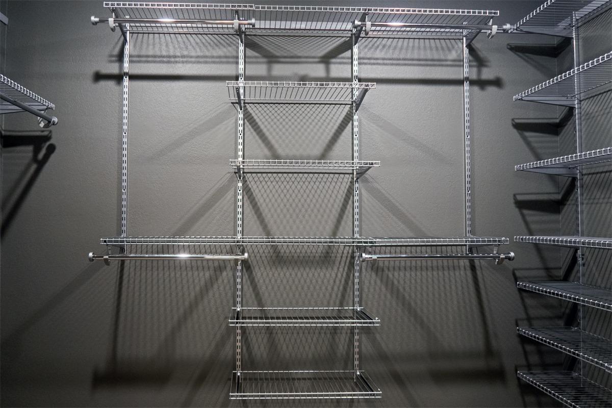 Rubbermaid Configurations Deluxe Custom Closet Kit 4-8Ft. Adjustable Metal Wire Shelving White Finish Expandable Organization System Hardware Included for Home Closet/Pantry/Laundry/Mudroom customer photo 2