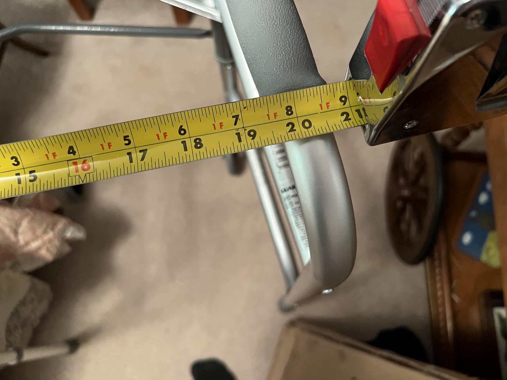 Medline Lightweight Two Button Folding Walker with 5