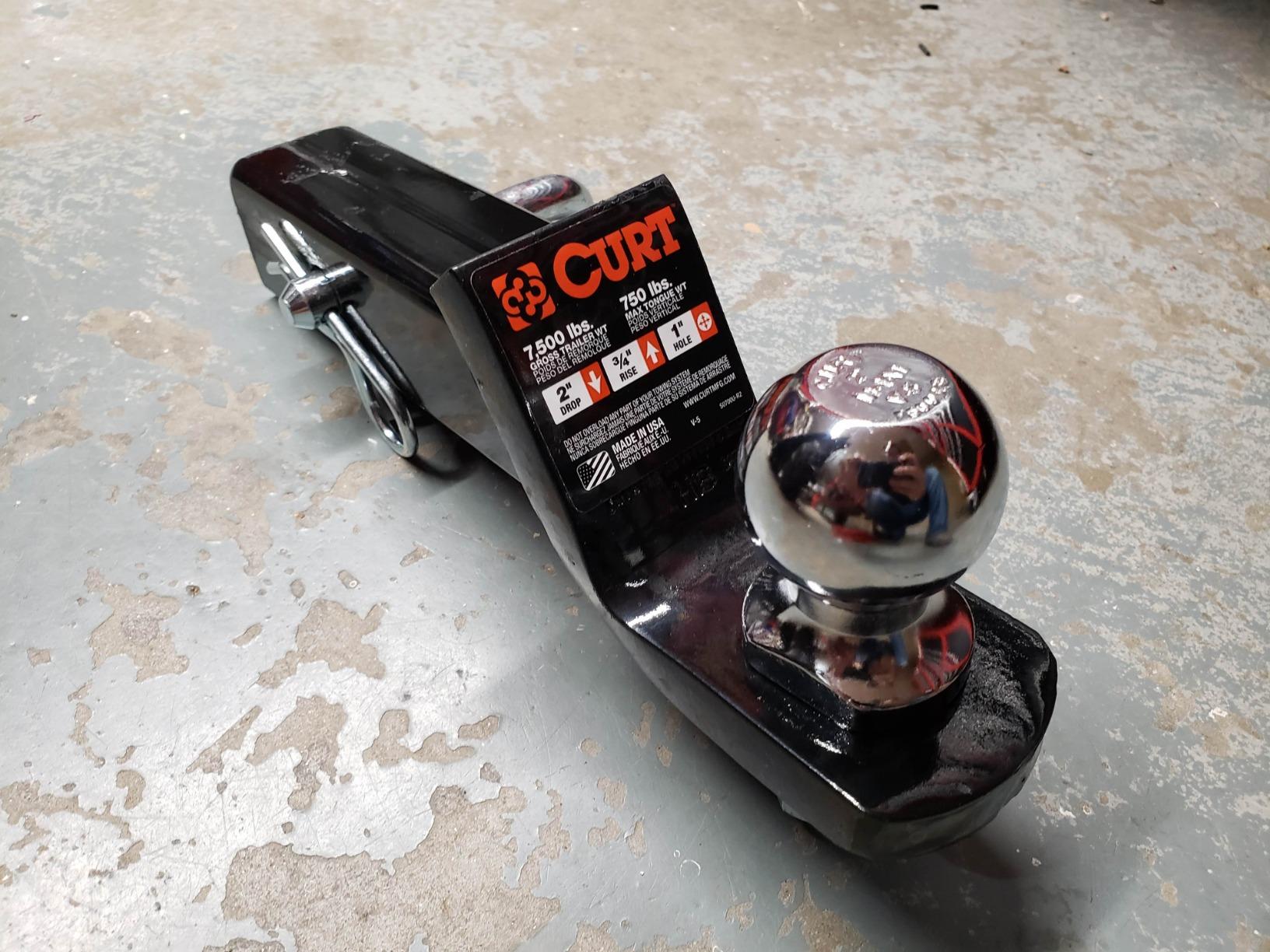 CURT 45036 Loaded Ball Mount, 7,500 lb, 2