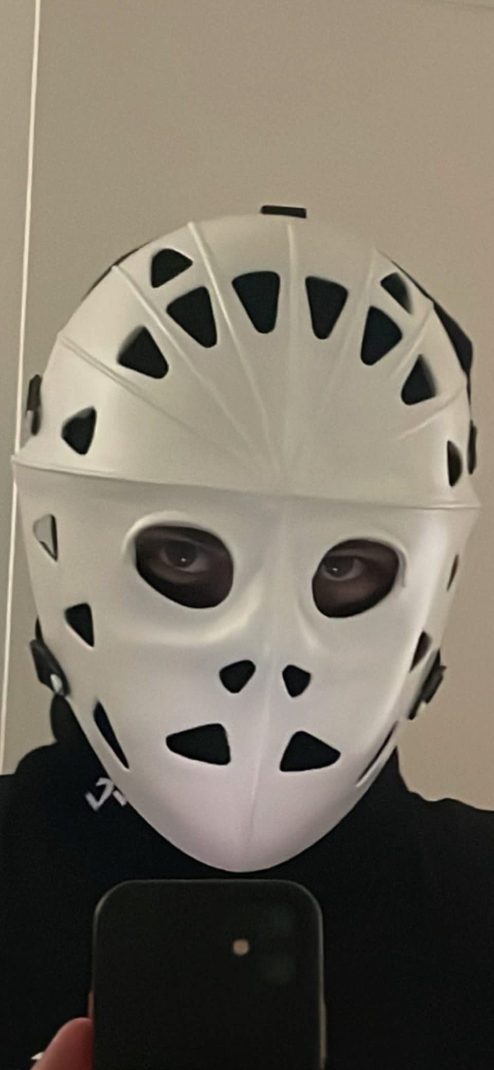 Mylec Adult Street Hockey Goalie Mask - High-Impact - Ventilation Holes + Adjustable Straps - Street Hockey Only,Halloween Mask customer photo 2