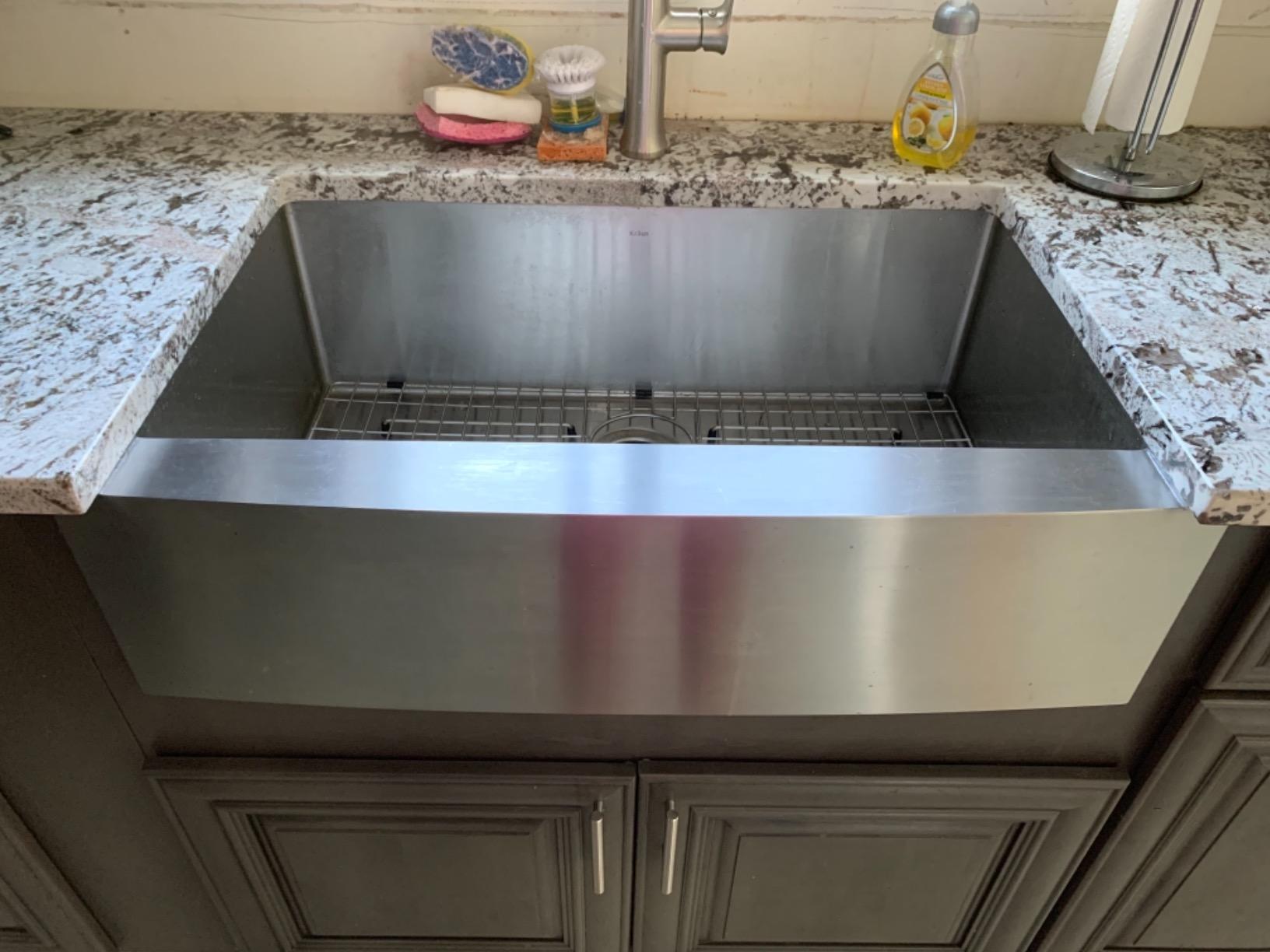 Kraus KHF200-33 Standart PRO Stainless Steel Sink 33 inch Farmhouse Apron Single Bowl 16 gauge customer photo 2