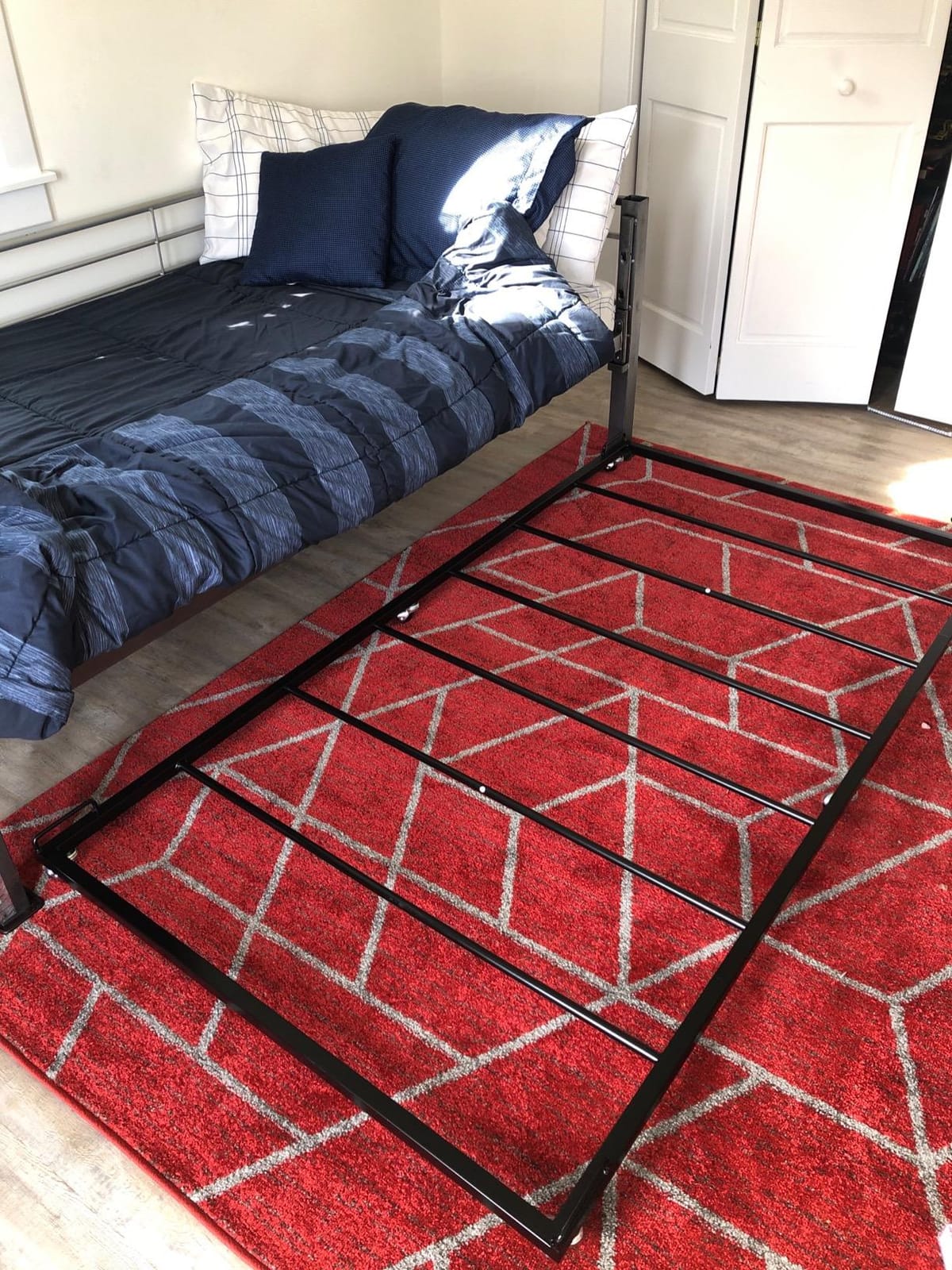 2K Furniture Designs - Twin Size Black Metal Roll Out Trundle Bed Frame for Daybed customer photo 1