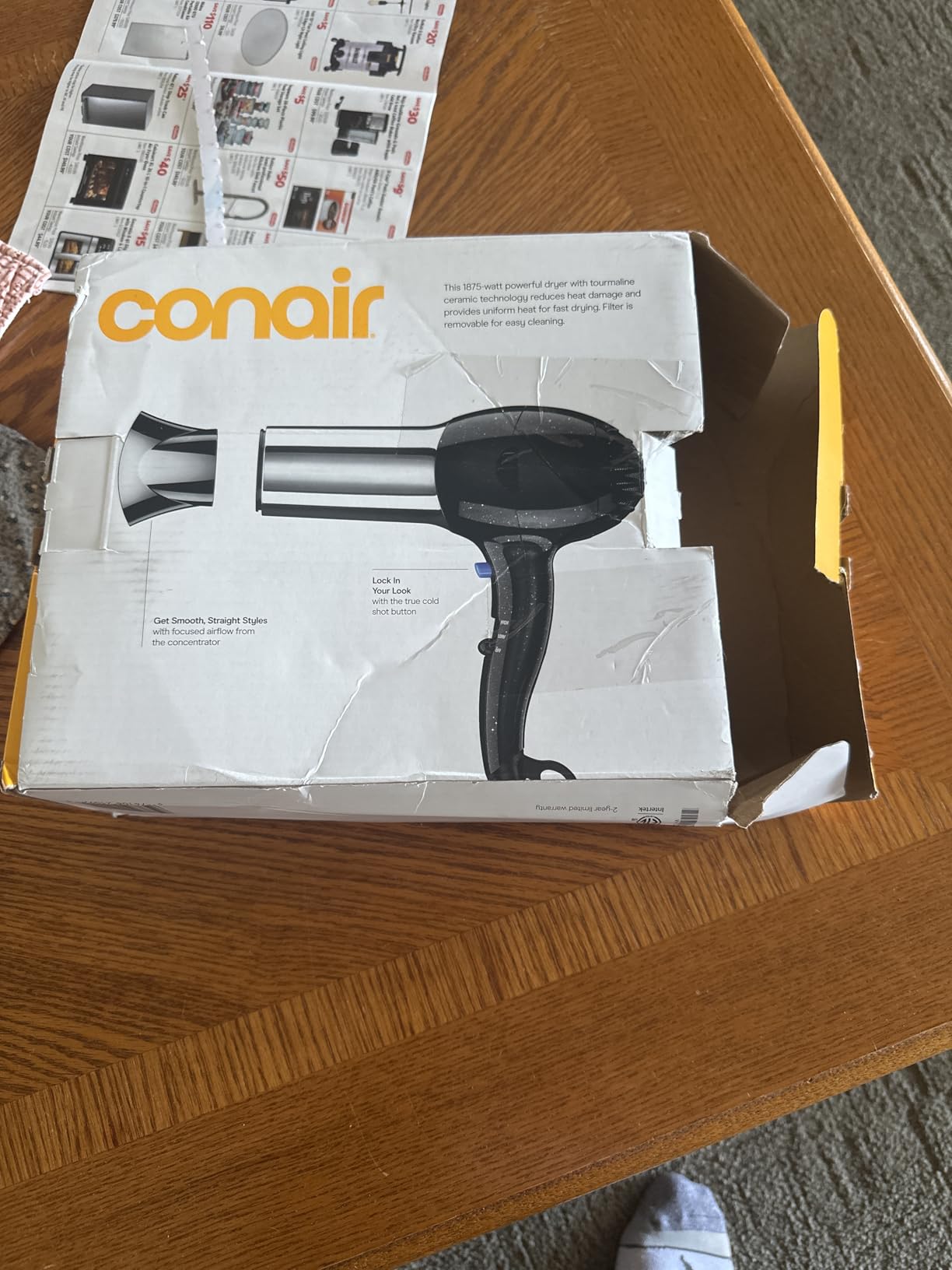 Conair Ionic Hair Dryer with Concentrator Attachment, 1875W, Full Size customer photo 1