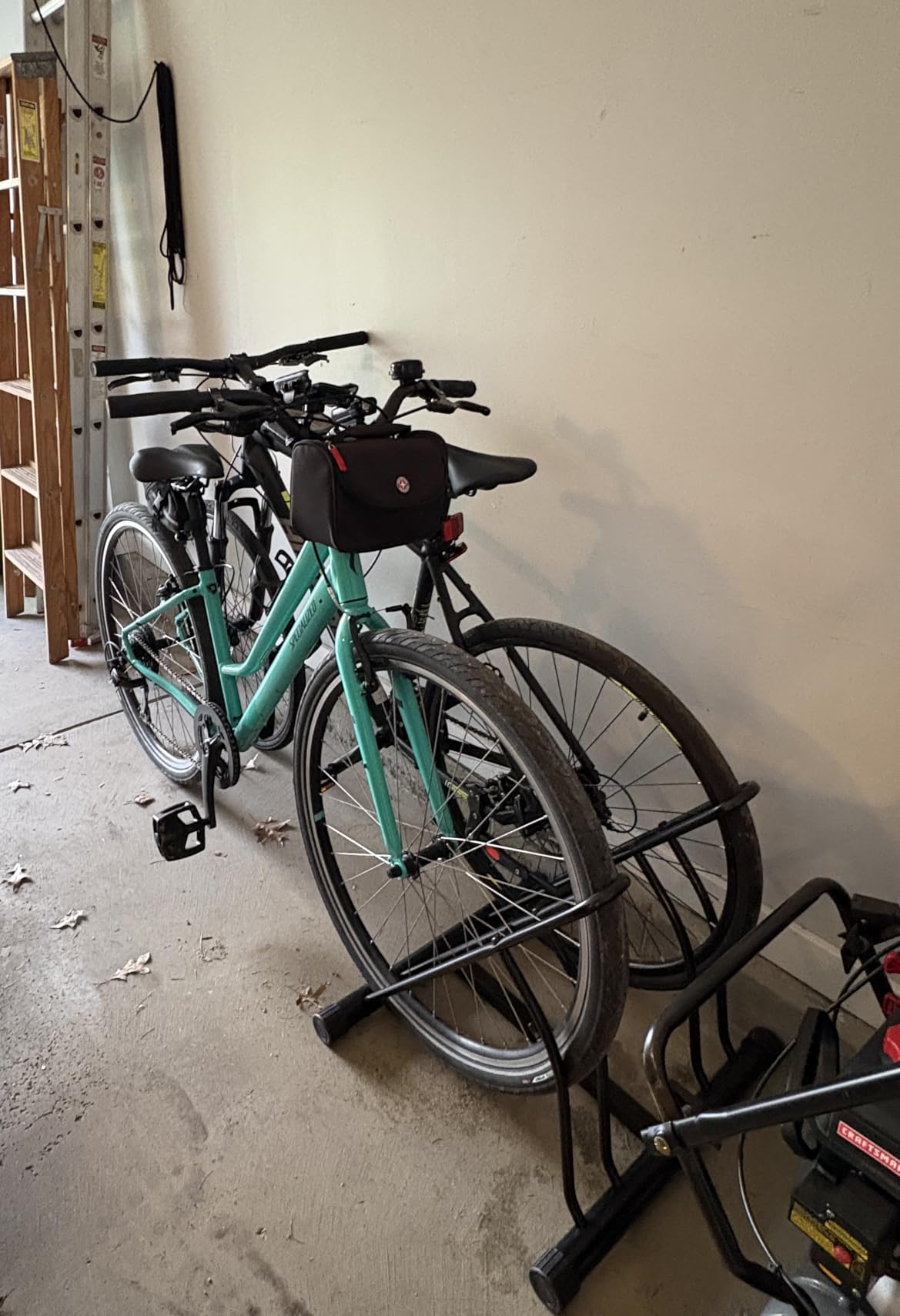 Bike Rack – Dual Bicycle Stand for Mountain, Road, or Kid’s Bikes – Indoor or Outdoor Steel Bicycle Storage – Tire Rack for Truck by RAD Cycle customer photo 1