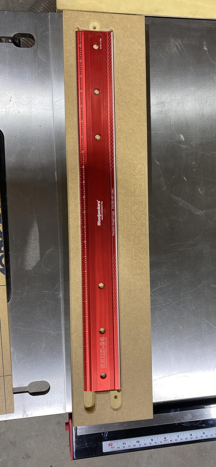 Woodpeckers SERX Precision Straight Edge Tool, 36 Inch, Freestanding Woodworking Machine Setup Rule, 0.0015