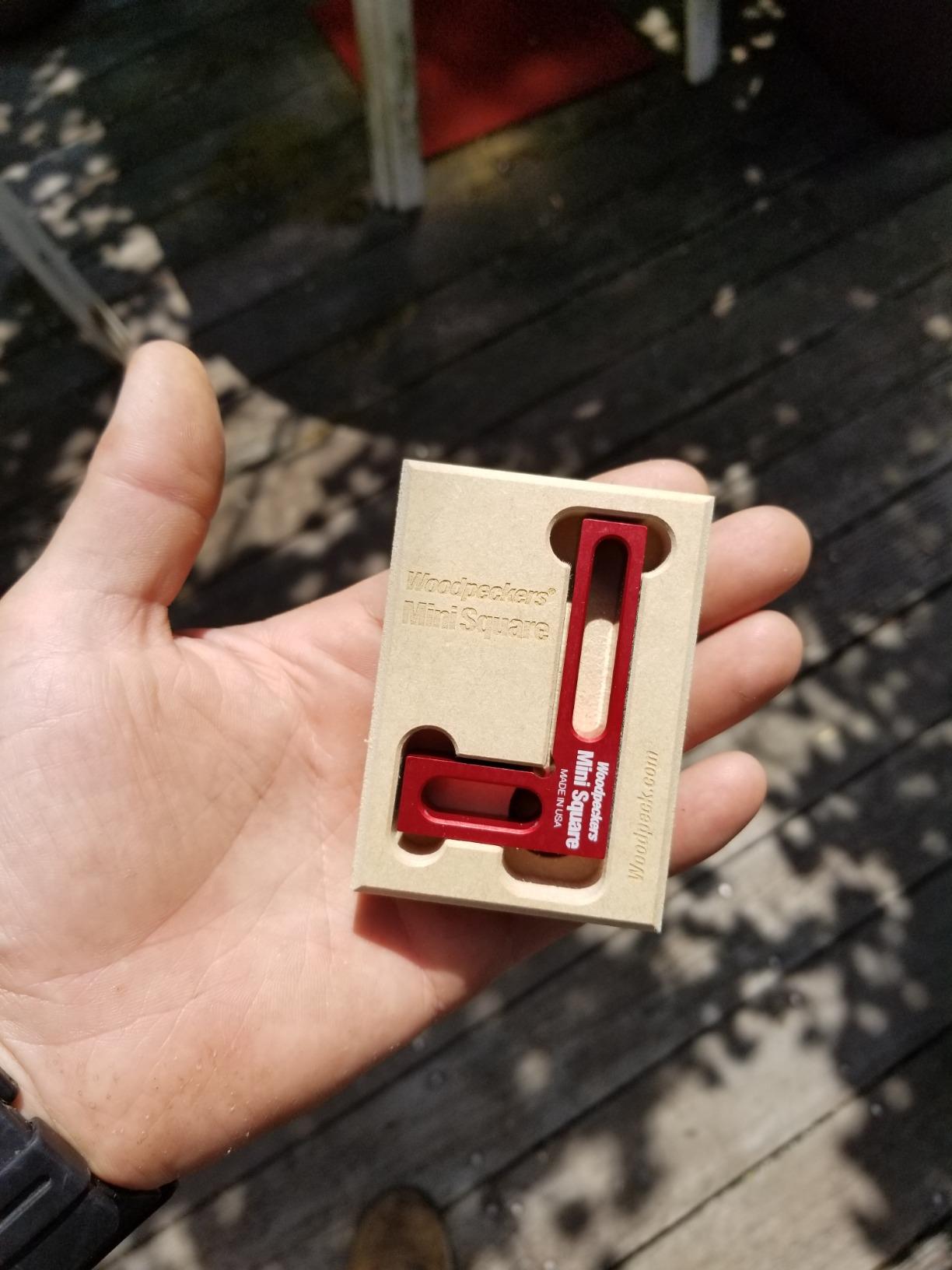 Woodpeckers Mini Square, Made in USA, Small Pocket Woodworking Square for Setup, Assembly, Checking Cutting Edge customer photo 1