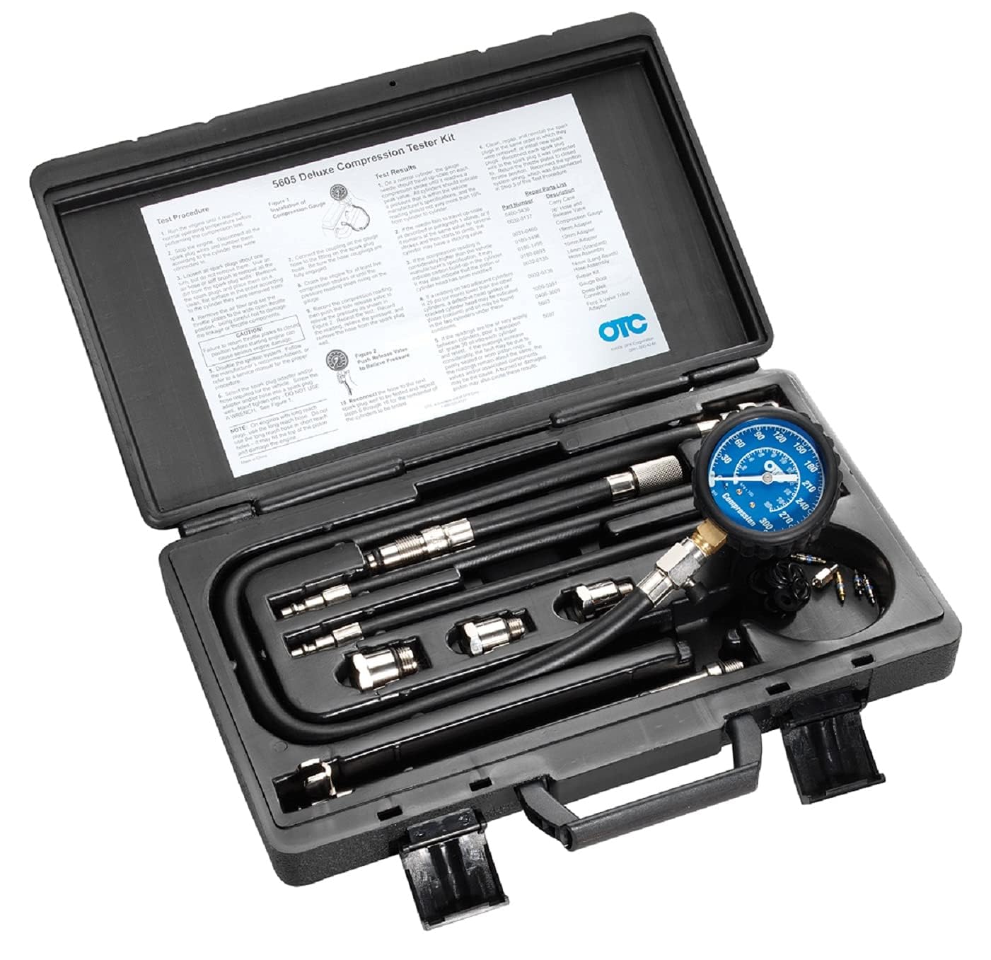OTC 5605 Deluxe Compression Tester Kit for Gasoline Engines customer photo 1